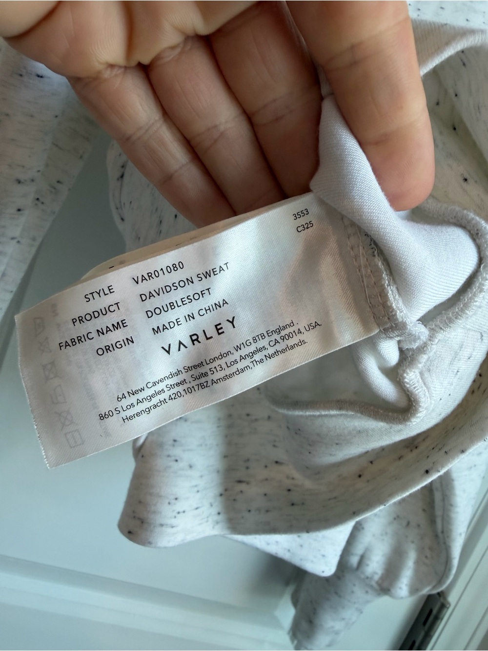 Varley Women’s Davidson Ivory Mark Fleck Size Small - Picture 7 of 11